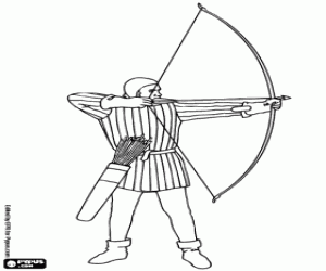 Раскраска щит с мечами 198